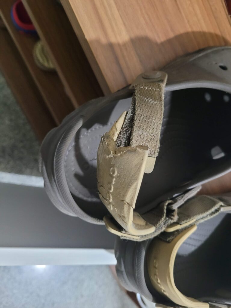 Chewed up Croc